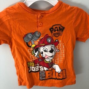 Boys paw patrol t-shirt orange marshal size 5-6